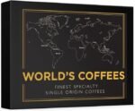 Gourmet Coffee Gift Set - WORLD'S COFFEES | Ground Coffee 300g (6 x 50g) - 6 Finest Single Origin | Hamper Style Gift Idea for Him & Her
