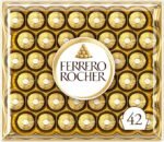 Ferrero Rocher Chocolates Gift Box for Christmas 42 Pieces - Milk Chocolate and Hazelnuts - Gifts, Sharing, Special Occasions - (525g)