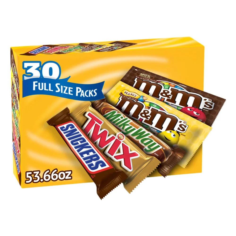 DM_20250926124344_001.webp 【New user benefits】M&M’s, Snickers and More Chocolate Candy Bars, Variety Pack, 30-count - Image 1